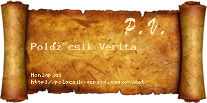 Polácsik Verita névjegykártya